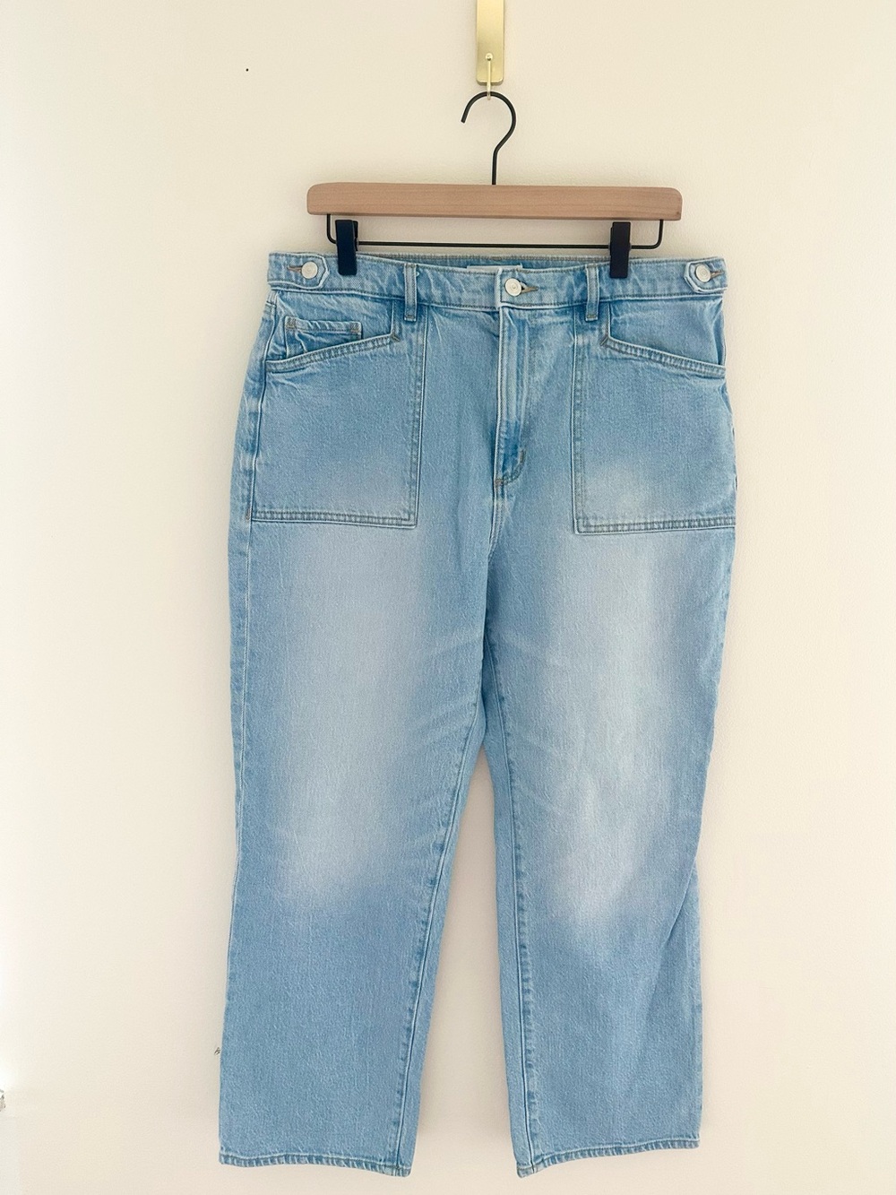 LOFT Made & Loved Straight Leg Jeans Size 12/31 Light Wash